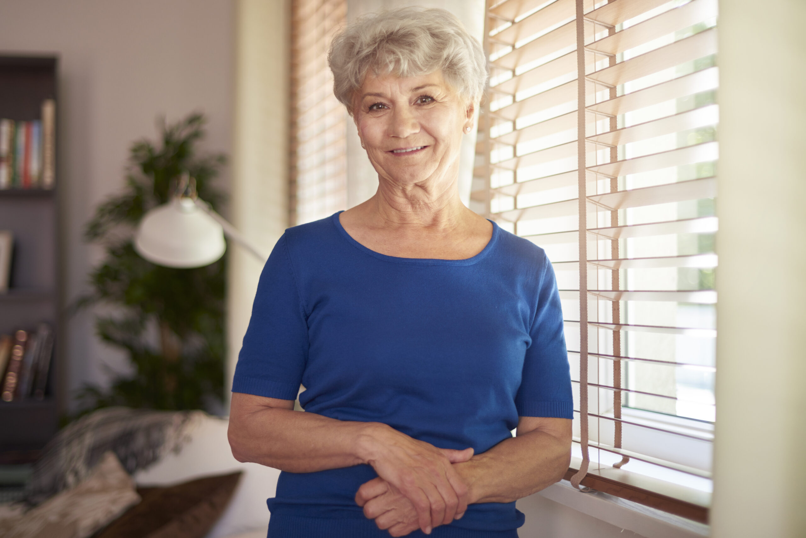 Healthy senior woman, feeling supported by IBIS